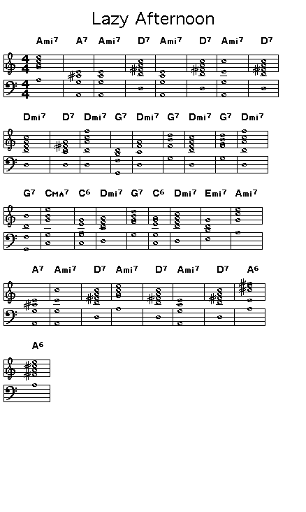 Lazy Afternoon, p1: <P>GIF image of the chord progression for Jerome Moross's "Lazy Afternoon".</P>