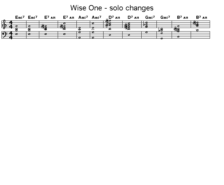 Wise One - solo changes, p1: 