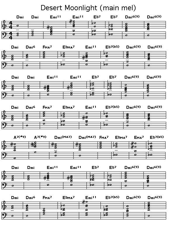 Desert Moonlight (main melody), p1: 