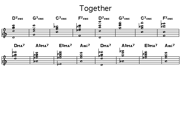 Together - chord listing: 