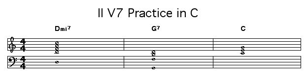 II V7 Practice in C: 