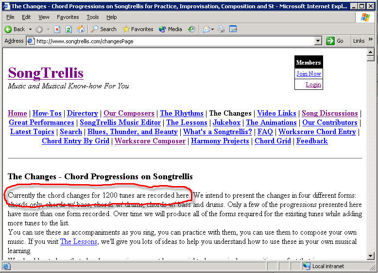 1200 Changes listed on SongTrellis today!: 