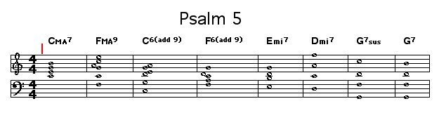 Psalm 5: Draft of chord progression for P5 arrangement