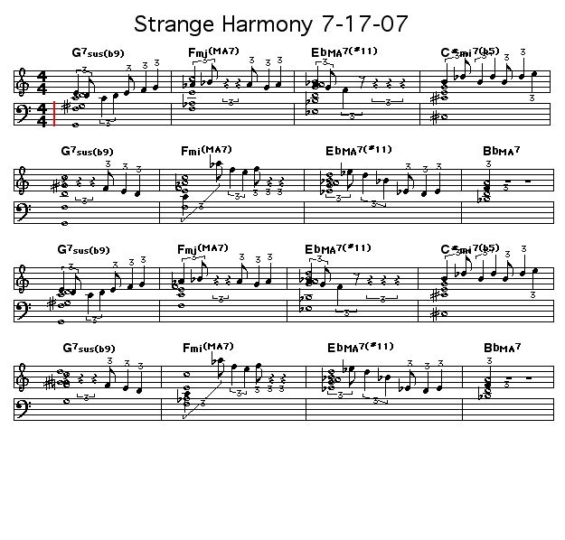 Strange Harmony 7-17-07: 