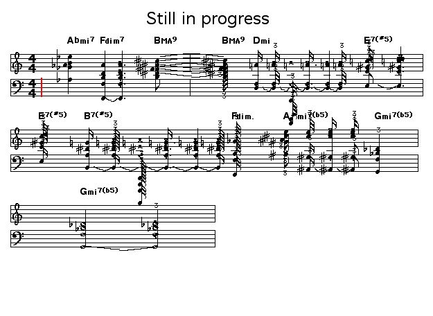 Still in progress: This is the first time i ever tried to compose a song and i really want to use these cord progressions in the order that they are at  and creat my very own song, but it might vary from what you see because i want to add some diffrent stuff using the cords. I would like to know if you think these cords are good to use or if the oder is wrong and any other type of help your are willing to give.