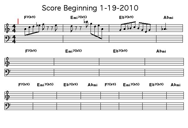 Score Beginning 1-19-2010: 
