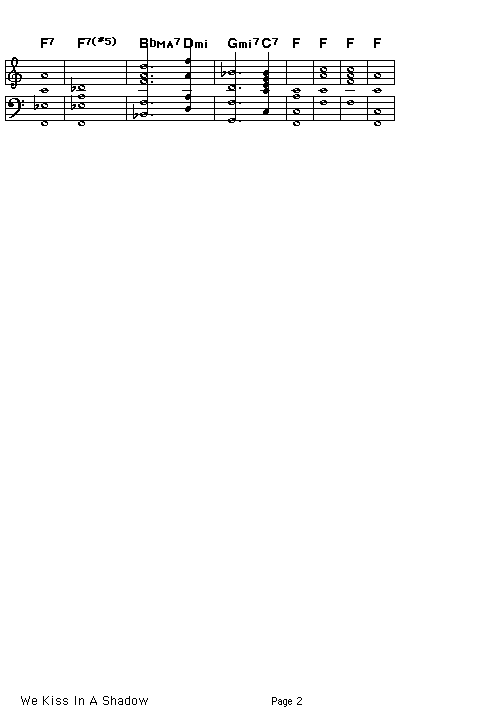 We Kiss In A Shadow, page 2: Gif rendering of page 2 of the score for the chord progression of Richard Rodgers' "We Kiss In A Shadow".